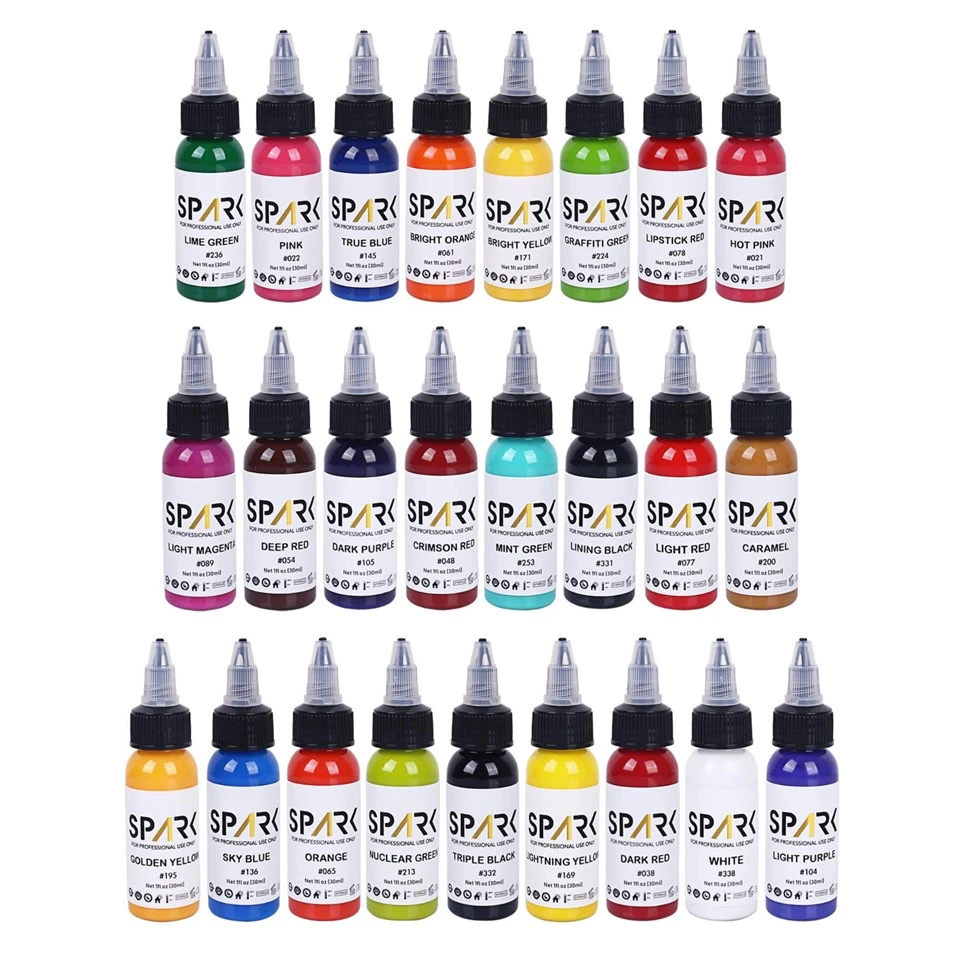 1oz (30ml) Organic Long-lasting & Fast Premium 25 Colors Tattoo Ink Set For Tattooing And Body Art suppliers