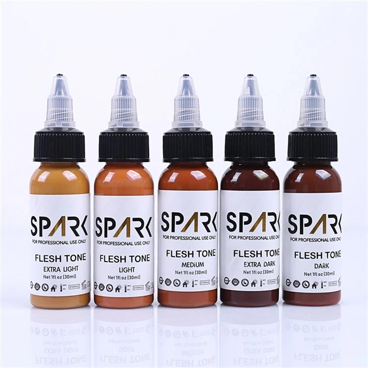1OZ Ink Series Spark Tattoo Tint 5-osaline nahavärvi komplekt katmiseks kosmeetiliste tätoveeringute segamiseks