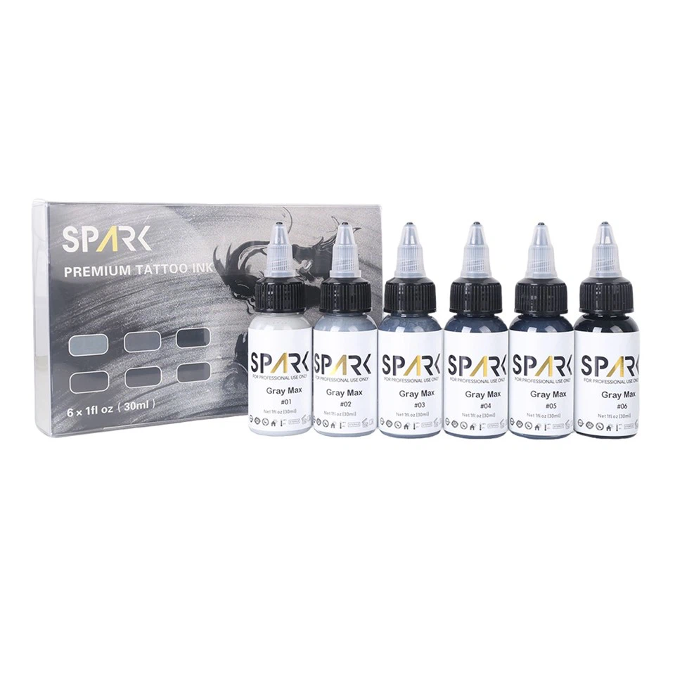 Professional Premium Organic 30ml (1oz) Per Bottle Gray Tattoo Ink Set For Tattooing And Body Art suppliers