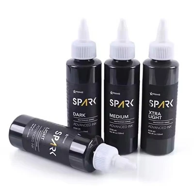 Sparkle tehase kohandatud 4oz 120 ml valge pesu hämmastav värv pigmendi keha nahk kolmekordne must tindi liblika tätoveering