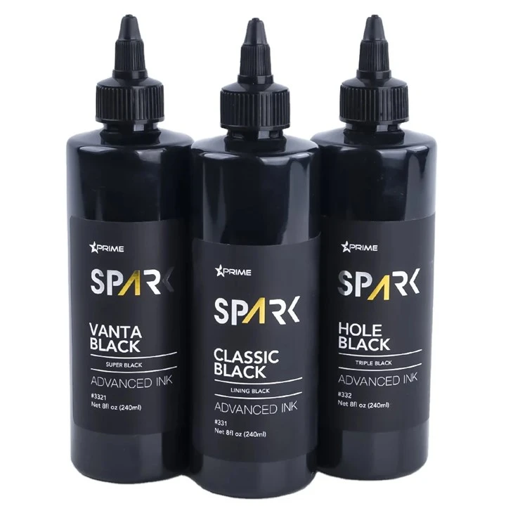 Spark kvaliteetne mudel sügav must tätoveering tint 3 -seeria klassikaline must/auk must/vana must püsiv tätoveerimine