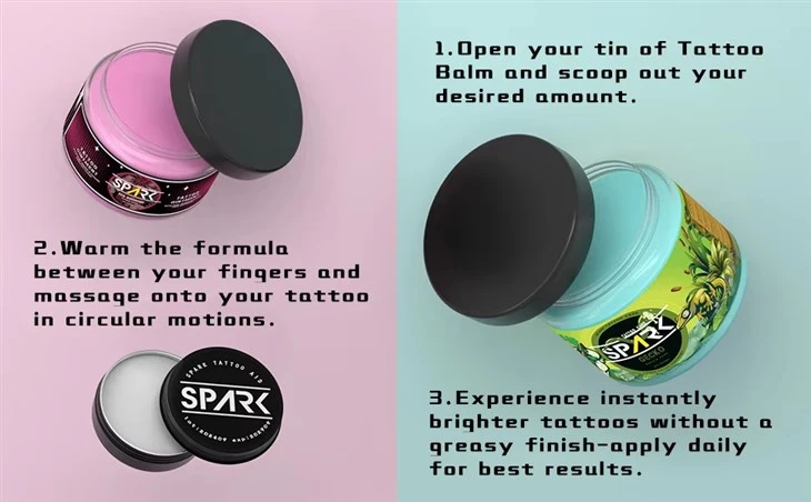 Spark Premium tätoveeringu järelkreem Skin Healing Protection Privaat sildi teenus