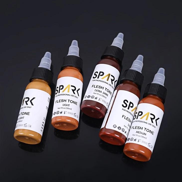 Spark Tattoo tindi nahavärvikomplekt 1oz 5 tükki katteks kosmeetiliste tätoveeringute ilu ja isikuhooldustoodete segamiseks