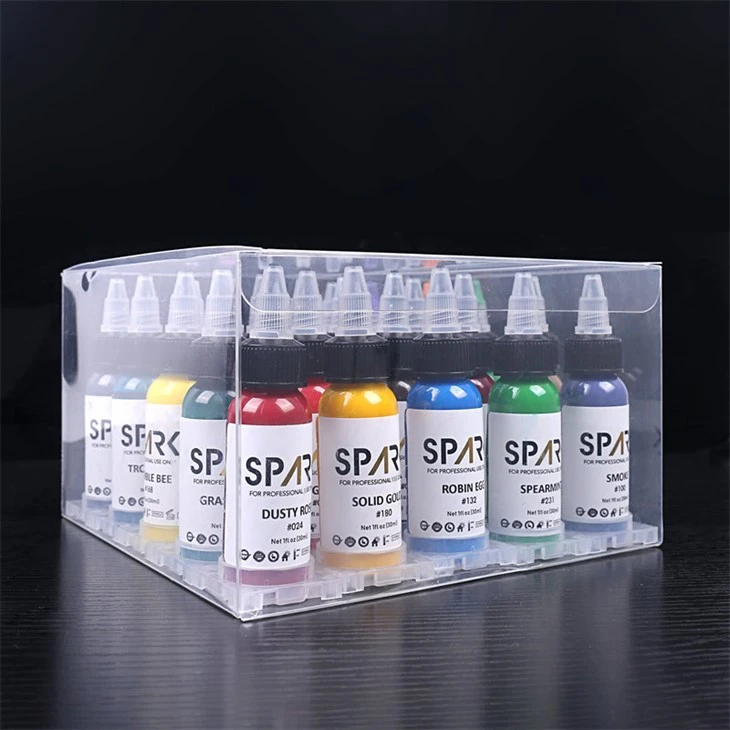 25 värvikomplekt Professionaalse tätoveeringutindi värvi Spark Tattoo Tindi komplekt