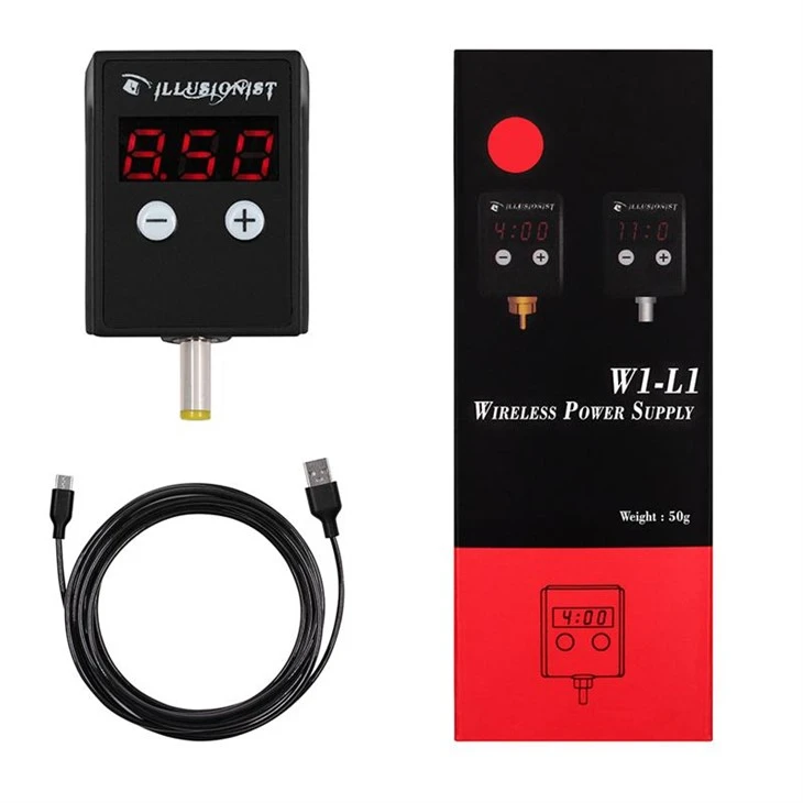 4 V-11V juhtmeta toiteallikas 1500 mAh tätoveeringuga aku