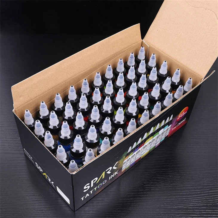 50 värvikomplekti Premium Spark Tattoo Ink Tattoo Supply Tattoo Tindi komplekt