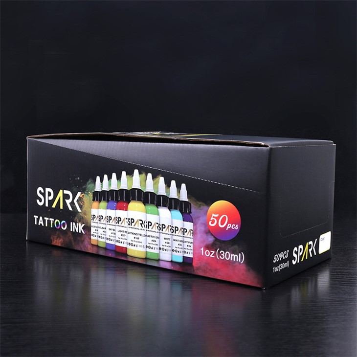 50 Color Sets Tattoo Inks in Bulk Spark Tattoo Ink Super Black Tattoo Ink