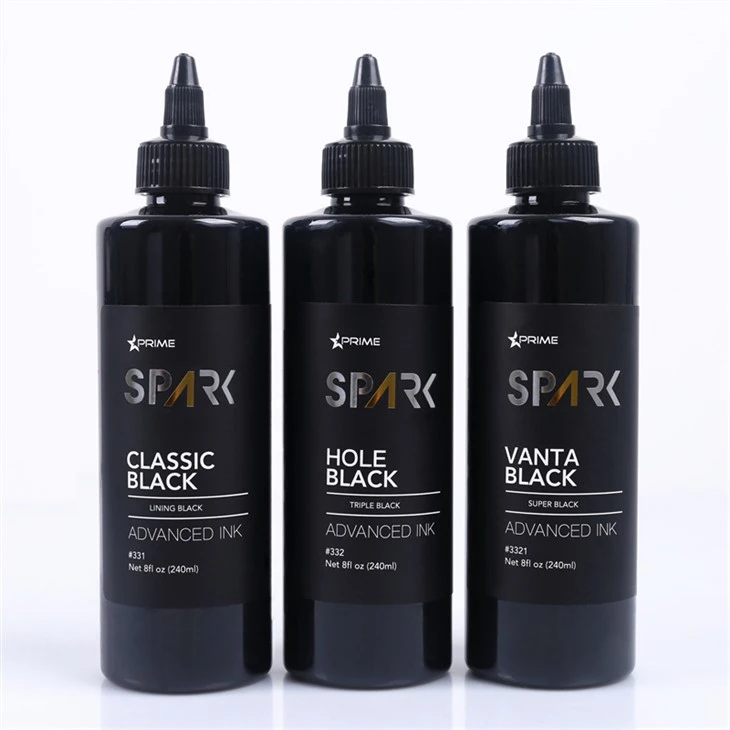 8OZ Black Ink Series Classic Black Lining Black Spark Tattoo Ink Professionaalne tätoveeringutindi ekraan