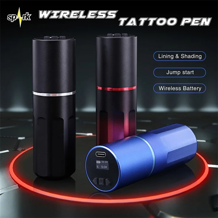 Spark Brushless Motor Wireless Tattoo Machine Spark Wireless Tattoo Pen for Body Art