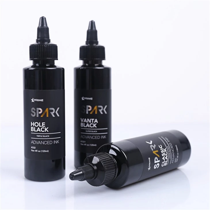 Klassikaline must 4OZ Vooder Black Ink Series Spark Tattoo Ink Tattoo Ink Black Light
