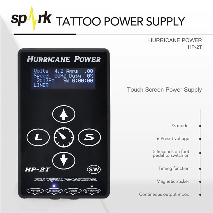 Elektrilised toiteallikad Tattoo Digital Hurricane Tattoo toiteallikad