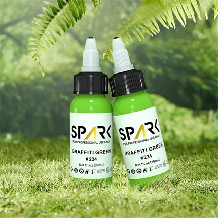 25 värvikomplekti tätoveeringutindi originaalset Spark tätoveeringutinti