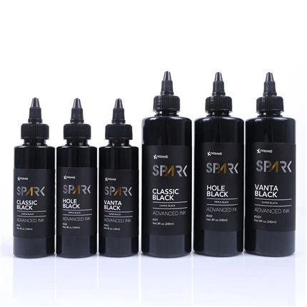 8OZ Black Ink Series Hole Black Triple Black Spark Tattoo Ink Pliivaba tätoveeringutin