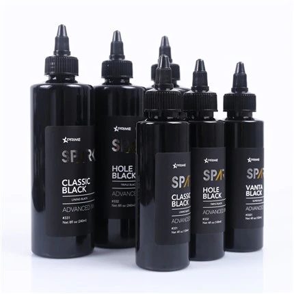 Kolmekordne must 8OZ Hole Black Black Ink Series Spark Tattoo Ink Tattoo Tindi komplekt
