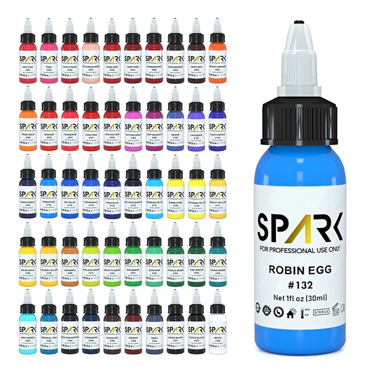 Spark Tattoo Tindikomplekt Professionaalne värviline tätoveering
